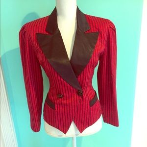 Original 1980s Vintage Black&Red tuxedo jacket